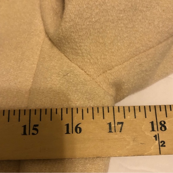 Solezia Wool Removable Faux Fur Collar Ivory Jacket - Picture 6 of 9